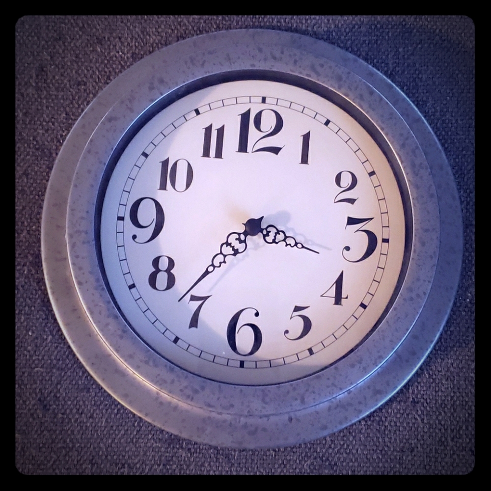 Vintage Style Tin Wall Clock